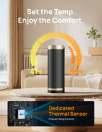 DREO Space Heaters for Indoor Use with Thermostat, 1500W Electric Heaters
