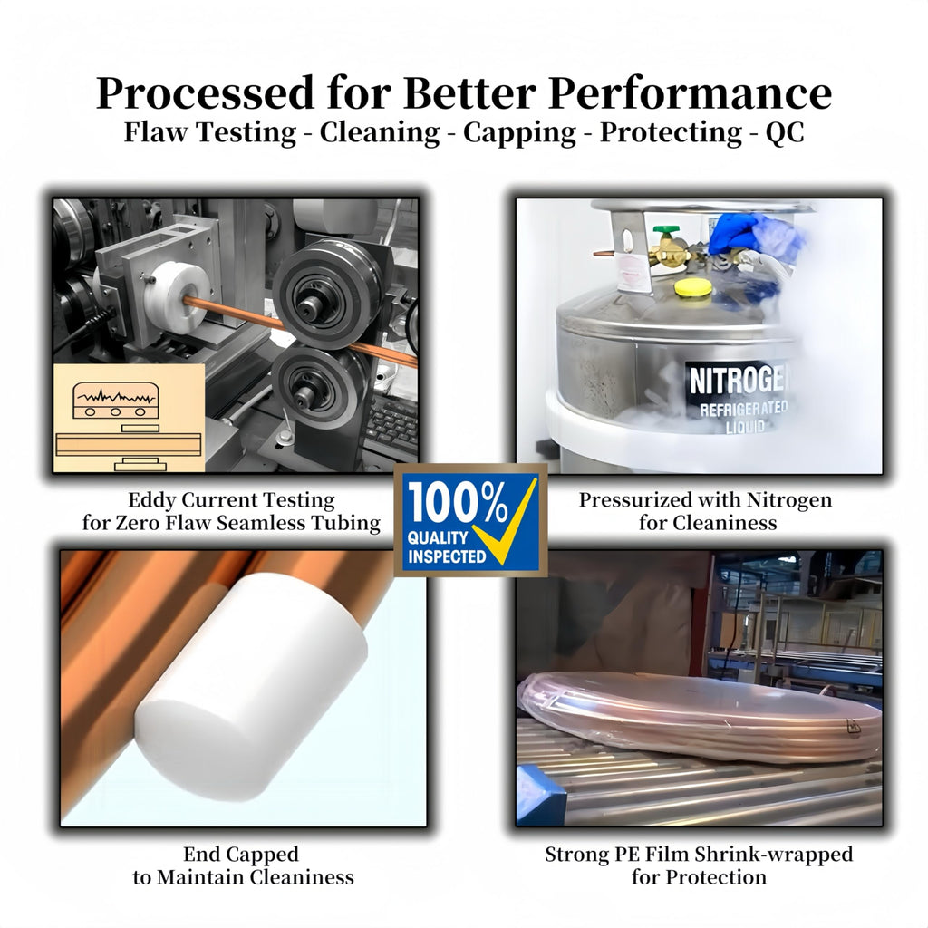 BELLA BAYS Copper Tubing 3/8" OD x 0.320" ID x 50 ft, 99.9% C12200 ASTM B280 Refrigeration ACR Tubing Seamless Soft Coil Round T2 Pure Copper Tube for HVAC System, Refrigerator, Industry, DIY