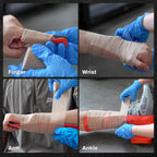 RHINO RESCUE 4-Size Moldable First Aid Splint Kit, Orange-Gray with Bandage