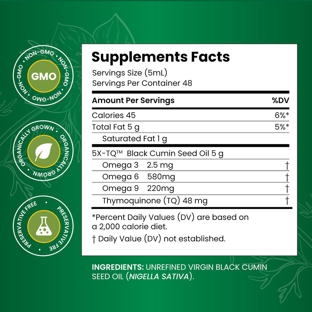 Amazing Herbs Premium Black Seed Oil - Gluten Free, Non GMO, Cold Pressed Nigella Sativa Aids in Digestive Health, Immune Support, Brain Function, Joint Mobility - 4 Fl Oz (Pack of 2)