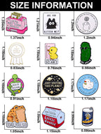 Anjulery Funny Enamel Pins Set of 12 – Sarcastic & Meme-Inspired Lapel Pins for Jackets, Backpacks, Hats & More – Unique Gift for Friends, Teens & Pin Collectors (Assorted-C)