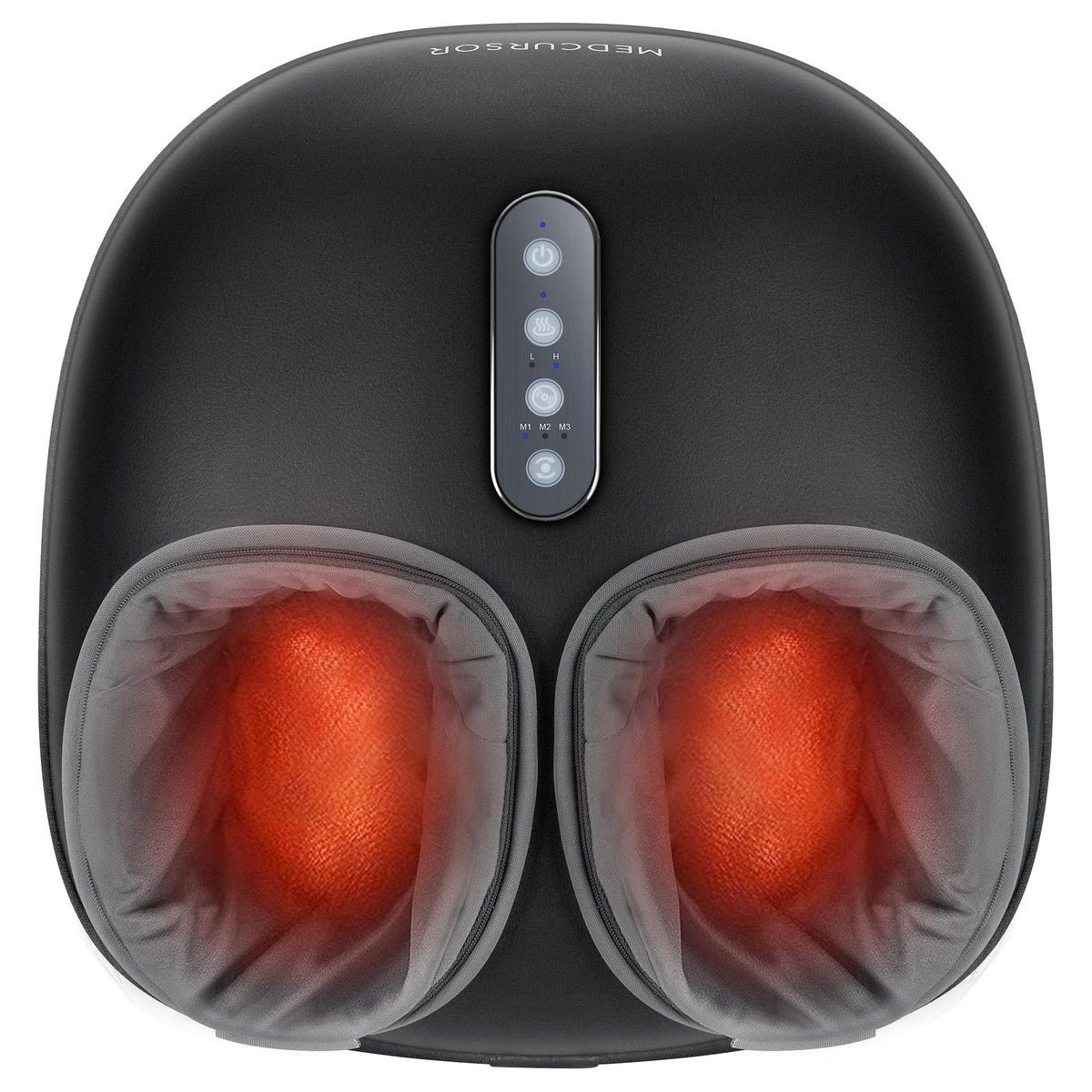 Medcursor Foot Massager with Heat - Shiatsu Feet Massage Machine Delivers Relief for Tired Muscles & Plantar, Deep Kneading Therapy, Multi-Level Settings for Home, Office Use, Size up to 13"