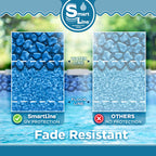 Smartline 24 ft Round Swimming Pool Liner | Boulder Swirl | Overlap Style | 48-52 Inch Wall Height | 30 Gauge Heavy Duty Virgin Vinyl | Designed for Steel Sided Above Ground Pools