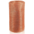 Gisafai 8'' x 150 ft Copper Mesh Rodent Control Copper Wool for Slugs Rustproof DIY Hole Filler Pure Wire Mesh for Bat Snail Bird Pest Rodent Control Gap Blocker Fill Fabric Hole Gardening(1 Roll)