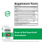 NutraOne Ideal Greens Antioxidant and Nutrient-Rich Superfood Greens Powder Supplement Berry- 30 Servings