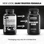 Gains in Bulk Square 1 Multivitamin and Mineral Supplement for Women and Men, Vitamins, Digestive Enzymes and Organic Minerals for Muscle Health, Performance and Immune Support, 90 Capsules