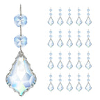 20pcs Crystal Chandelier Prism Pendant, 50mm Suncatchers Hanging Crystals