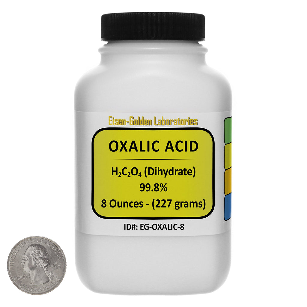 Oxalic Acid [C2H2O4] 99.8% ACS Grade Powder 8 Oz in a Space-Saver Bottle