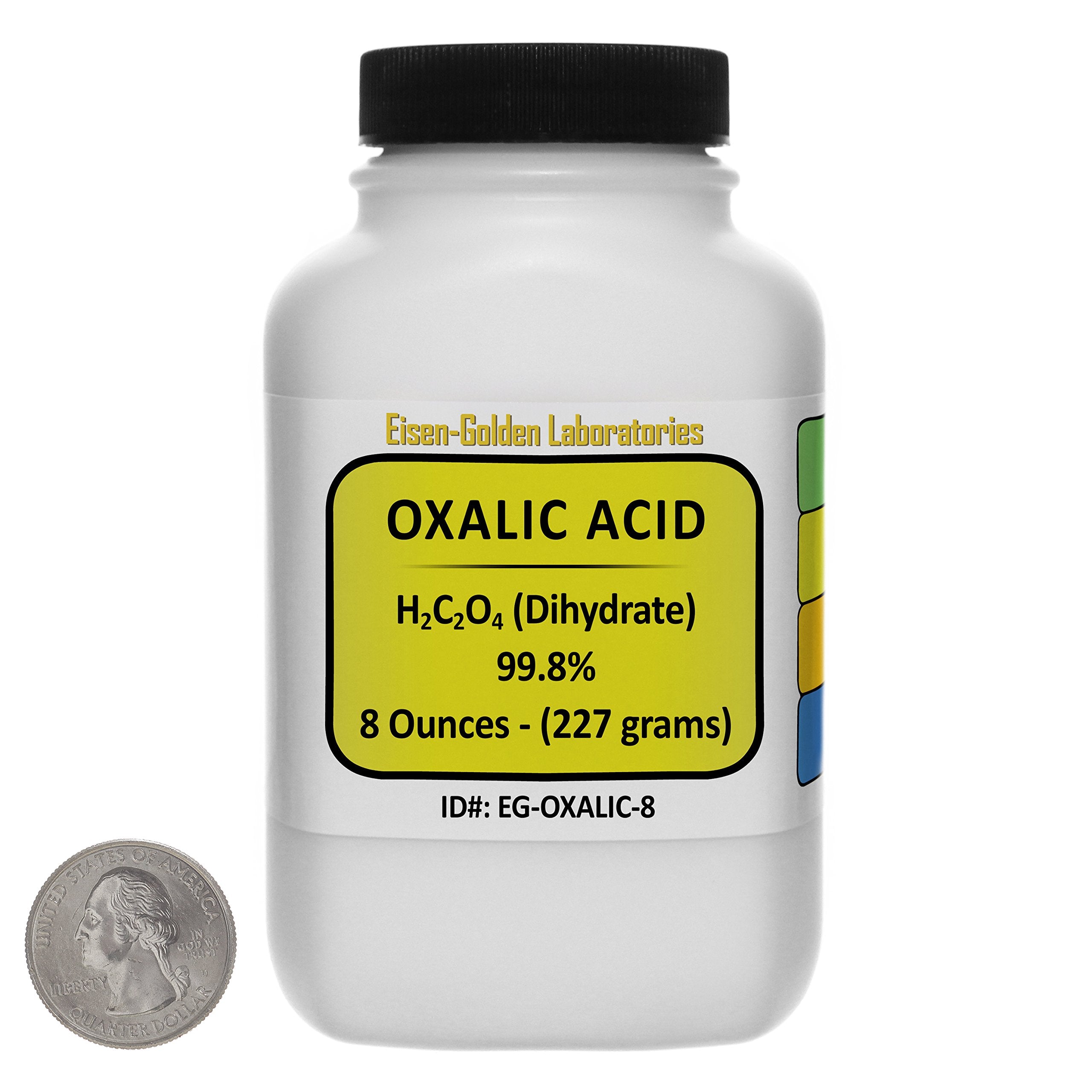 Oxalic Acid [C2H2O4] 99.8% ACS Grade Powder 8 Oz in a Space-Saver Bottle