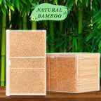 Jerify 12000 Pcs Bamboo Wooden Toothpicks Wood Round Double Sided Toothpicks with Clear Plastic Storage Box for Appetizers Food Barbecue Fruit Teeth Cleaning Party