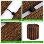 Landical 24ft Wooden Garden Pathway Walkway, Roll Out Outdoor Path,Brown