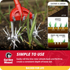 Garden Weasel Rotary Hand Cultivator Tiller for Aerating Weeding Planting