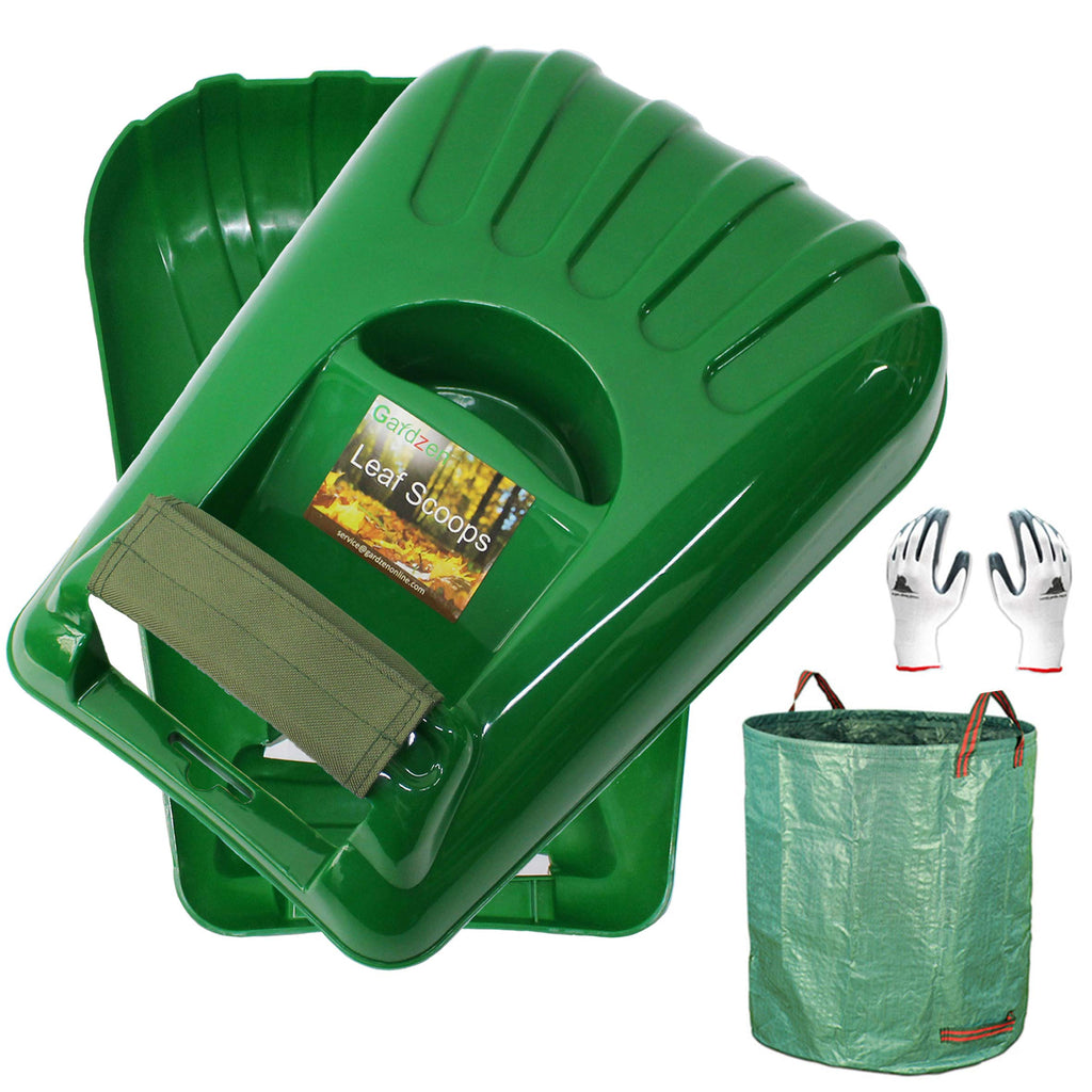 Gardzen Plastic Large Leaf Scoop Hand Rakes
