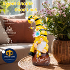 twinbling 13" Garden Solar Spring Gnomes Statues Outdoor
