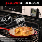 TempPro TempTrack Large LCD Digital Meat Thermometer for Cooking