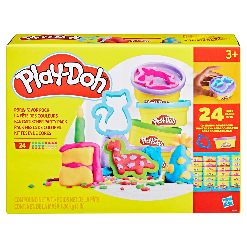 Play-Doh Party Favor Pack, Bulk 24 Pack of Modeling Compound with Cutters, Classroom Supplies for Arts & Crafts, Back to School Gifts & Prize Toys for Kids, Ages 3+ (Amazon Exclusive)
