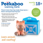 Learning Resources Peekaboo Learning Farm - 10 Pieces, Ages 18+ months Toddler Learning Toys, Counting and Sorting Toys, Farm Animals Toys,Stocking Stuffers