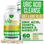 AURA VITAMINS – Vitatonic Uric Acid Balancing Aid for Both Genders - Herbal Joint Care Detox Solution – Enhance Mobility - GMO-Free, Gluten-Free - 60 Capsules. (1)