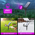 T-SUN Purple Solar Spot Lights Outdoor, Solar Black Lights Outdoor,2 Pack