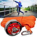 MUTUACTOR Fishing Magnets 700lbs Strong Pulling Force, Retrieval Magnet N52 Neodymium Magnets with 20m(66feet) Durable Rope, Φ2.95''Powerful Magnet for Fishing and Magnetic Recovery Salvage in Water