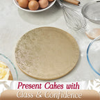 Cakebon Cake Boards 12" Gold Round Cake Drums 1/2" Thick Smooth Edge 12Pack