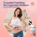 Mama Bird AM/PM Prenatal Multivitamin | Methylfolate (Folic Acid), Methylcobalamin (B12), 100% Natural Whole Food Organic Herbal Blend, Vegan, Twice Daily Vitamin, 60 Count ……