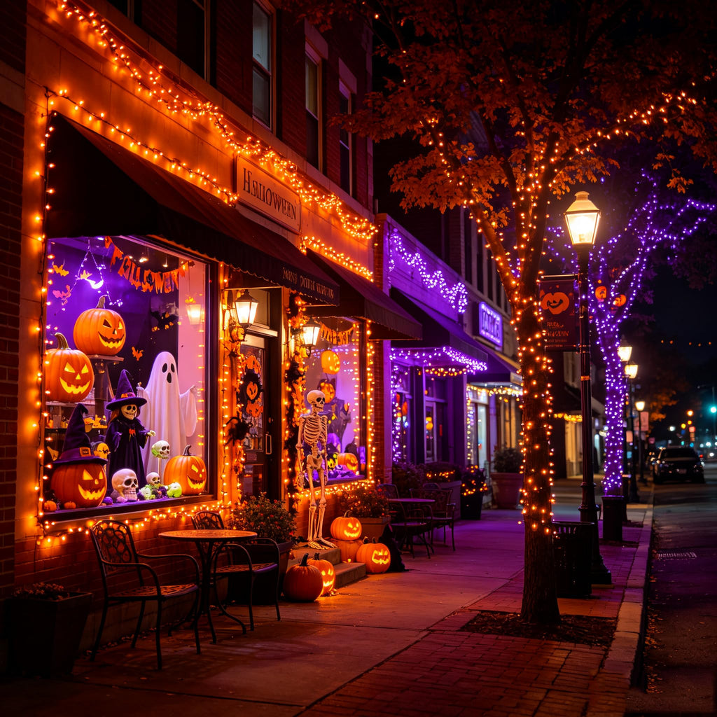 Toodour Orange & Purple Halloween Light, 131ft 350 LED Plug in String Light