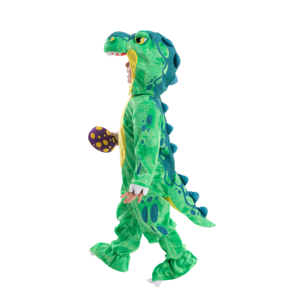 Spooktacular Creations Halloween Dinosaur Costume Kids, T.rex Costume Outfit with Egg for Toddler Child Dress Up Party