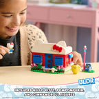 BLDR Hello Kitty and Friends, Hello Kitty’s Dream Cafe Building Set 0076 with Hello Kitty, Cinnamoroll, and Pompompurin Minifigures - Gift for Kids and Sanrio Fans Ages 8+