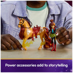 Unicorn Academy, Valentina & Cinder Power of Friendship Set, Translucent Saddle & 2 Power Accessories, Dolls & Unicorn Toys for Girls Ages 4 and up