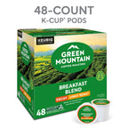 Green Mountain Breakfast Blend Decaf Coffee, K-Cup Pods, 48 Count