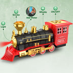 Hot Bee Train Set, Train Toys with Smoke, Lights, Sound and Train Tracks