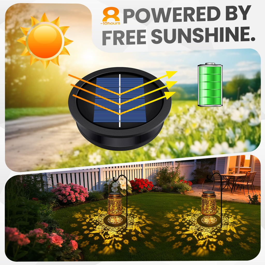 4-Pack Replacement Solar Light Parts, Waterproof Solar Light Replacement Top with LED Bulbs for Solar Lanterns (Top Size 3.23inches, Bottom Size 2.83 inches)