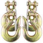 5/16" Clevis Slip Hook with Safety Latch, 4 Pack Heavy Duty Clevis Chain Hook for 5/16" Grade 70 Transport Chain, 14000LBS Capacity for Heavy Load