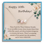 Sereney 30th Birthday Gifts for Women, 30 Yr Old Sterling Silver Necklace