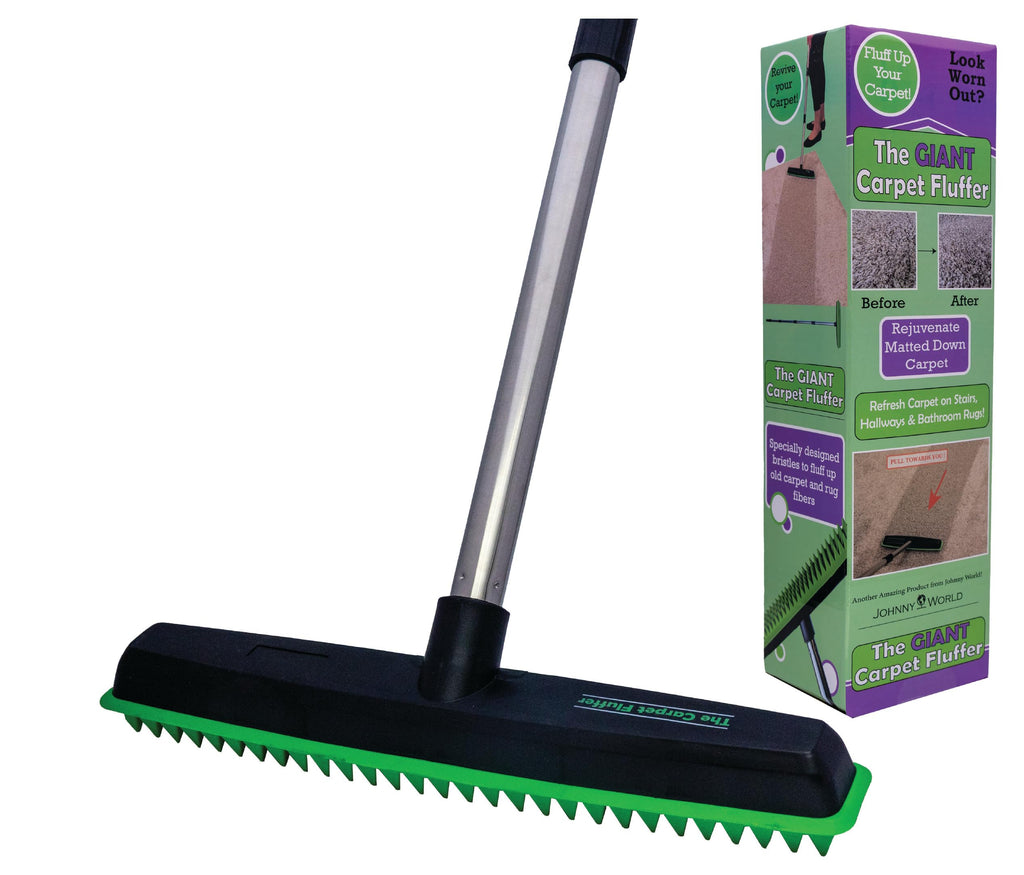 Johnny World Giant Carpet Fluffer Large Carpet Rake for Reviving Matted Rugs & Pile Restoration, Removing Pet Hair, Fluffing Carpet Fibers