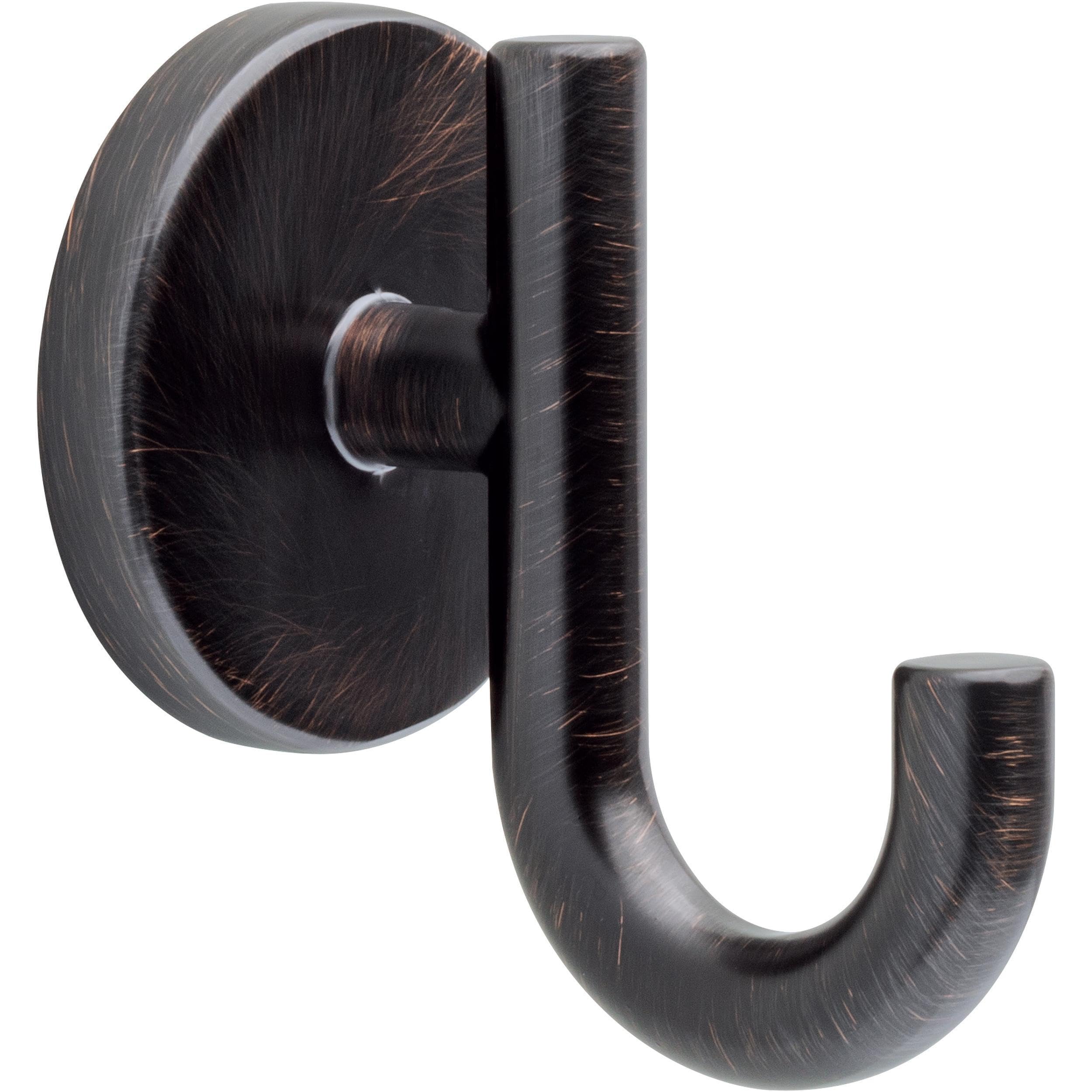 Delta Trinsic (1-Pack) Towel Hooks Venetian Bronze Single Bathroom Hooks Wall Mounted for Robes & Towels Hand Towel Hook Holder Kitchen, Bathroom Accessories