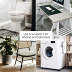 iDesign Small Slim Plastic Bathroom Trash Can, White
