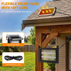 Solar Bug Zapper Outdoor, 4500V Solar Mosquito Zapper for Outdoor & Indoor, 1/2 Acre Coverage Cordless Rechargeable Electric Fly Zapper, IPX5 Waterproof Mosquito Traps for Backyard, Patio, Camping