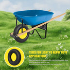 NING SHUO 4.80/4.00-8 Tire and Inner Tube, Premium Rubber Wheelbarrow Replacement Parts for Hand Truck Lawn Mower Dollies Wagon Dolly Trailers Go Kart 2 Pack