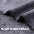Wuwahold Microfiber Gym Towels Bigger Size Super Soft for Exercise Fitness, Sports, Workout, 380-GSM 15-Inch x 31-Inch Quick-Drying Towels (Teal-Pink-Grey, 3 Pack)
