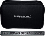 Platinum Pro by MANGROOMER New Back Shaver with 3 Shock Absorber Flex Heads, Power Hinge, Extreme Reach Handle & Bonus Case! (Generation 8.0), 4 Piece Set