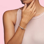 PANDORA Moments Snake Chain Bracelet - Hand-Finished Charm Bracelet - Jewelry for Her with Gift Box - Compatible Moments Charms - Sterling Silver - 7.5"