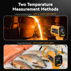 Surpeer 50:1 Infrared Thermometer IR Laser Gun, -58°F to 1796°F, Digital Temperature Gun/K-Type Probe -4°F to 932°F & Humidity Sensor for Cooking, Pizza Oven BBQ HVAC Home-Industrial Use