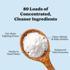 Pronounce Dishwasher Detergent Powder - Cleaner Ingredients, Fragrance Free - Ultra Concentrated, Cuts Grease and Grime, Dishwasher Pods Alternative. (80 Loads, Unscented)