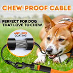 Retractable Dog Leash 18.2 ft – Chew Proof Cable Included – 360° Tangle-Free Design – Heavy Duty Reflective Leash – Soft Anti-Slip Grip Outdoor Daily for Dogs 10-50 lbs (Blue)