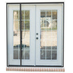 Fenestrelle Magnetic Screen Door for French & Sliding Door – Heavy Duty, Hands Free Fiberglass Mesh with Self Closing Magnetic Seal, Black Trim – Fits 70" x 80" Doors (Screen Size 72" x 82")