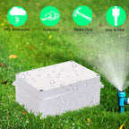 LuSumtly Junction box Dustproof Waterproof IP65 ABS Plastic Electrical Boxes, Indoor & Outdoor Electrical Power Cord Enclosure Universal Project Box DIY Case White 11.8 x 9.8 x 4.7 inch(300x250x120mm)