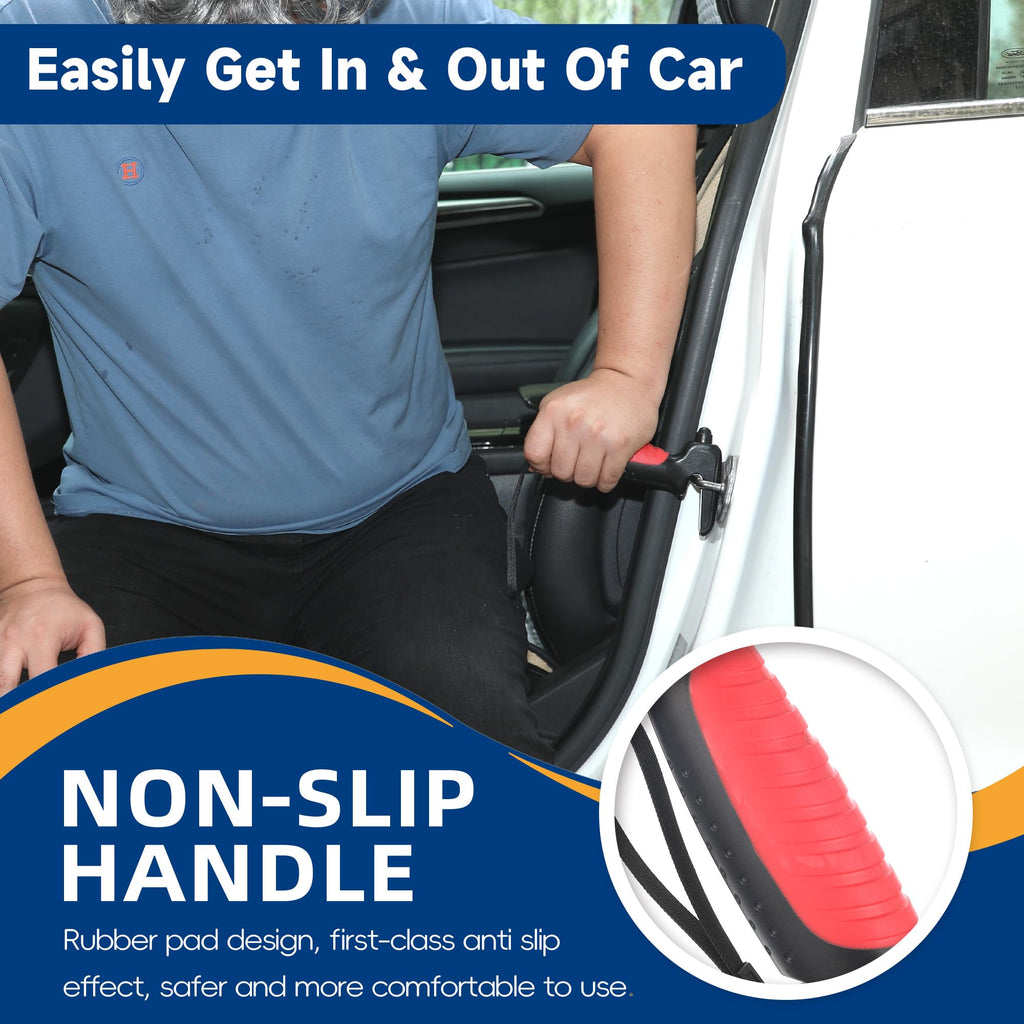 4 in 1 Car Door Handle Assist for Elderly 2PCS - Multifunction Car Transfer Aid - Help Elderly Get Out of Car, Auto Cane Portable Vehicle Support Handle for Seniors, Handicapped, Max 450 Pounds