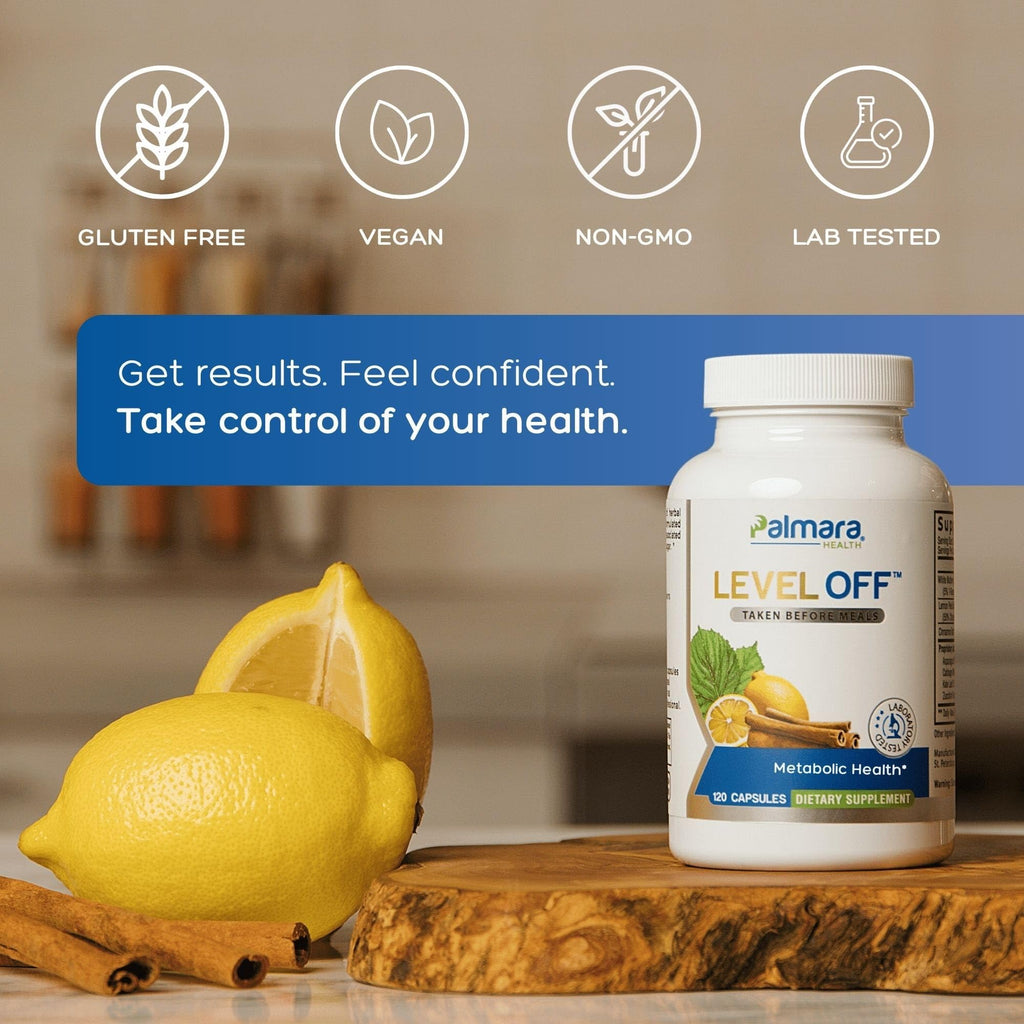Level Off Anti Spike Formula Glucose Supplement – Capsules for Metabolic Health, Supports Healthy Post-Meal Glucose Spikes, Vegan, Non-GMO, Gluten Free (120 Count (Pack of 1))
